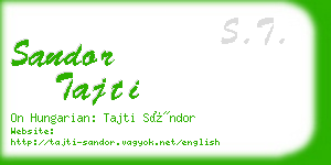 sandor tajti business card